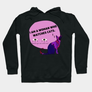 Crazy Cat Lady Relatable Funny Bad Translation English Quote Hoodie